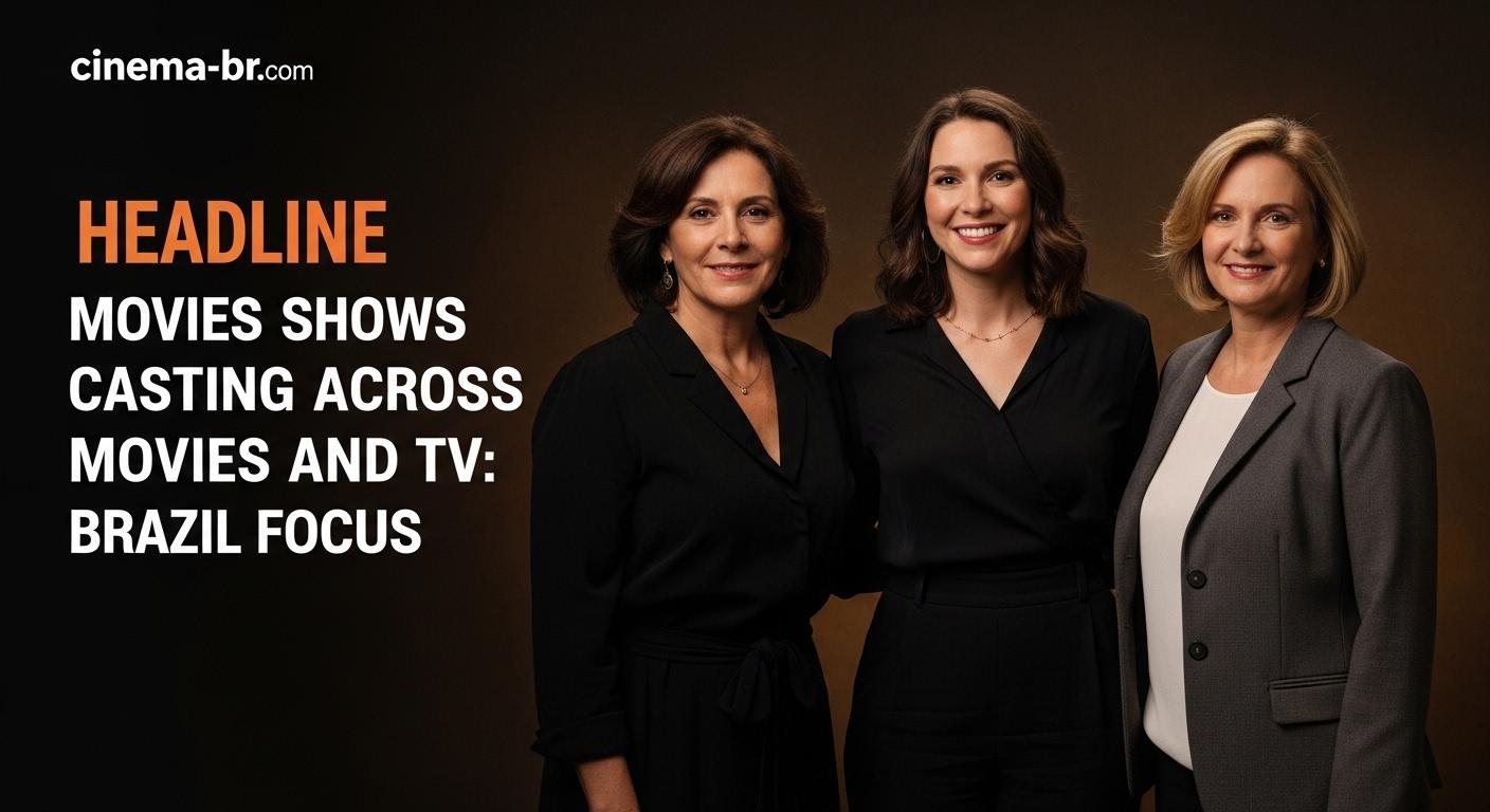 Clapperboard and TV remote symbolizing cross-format casting across cinema and television with Brazilian visual cues.