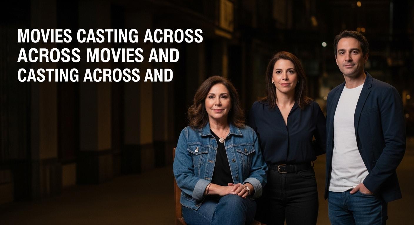 Editorial collage of actors and film equipment with Brazil-inspired colors.