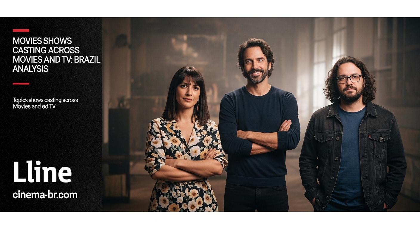 Editorial collage of film and TV casting across Movies and TV for Brazil audience