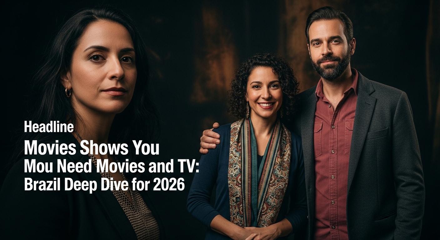 Brazilian cinema lobby with posters and a large screen displaying new releases