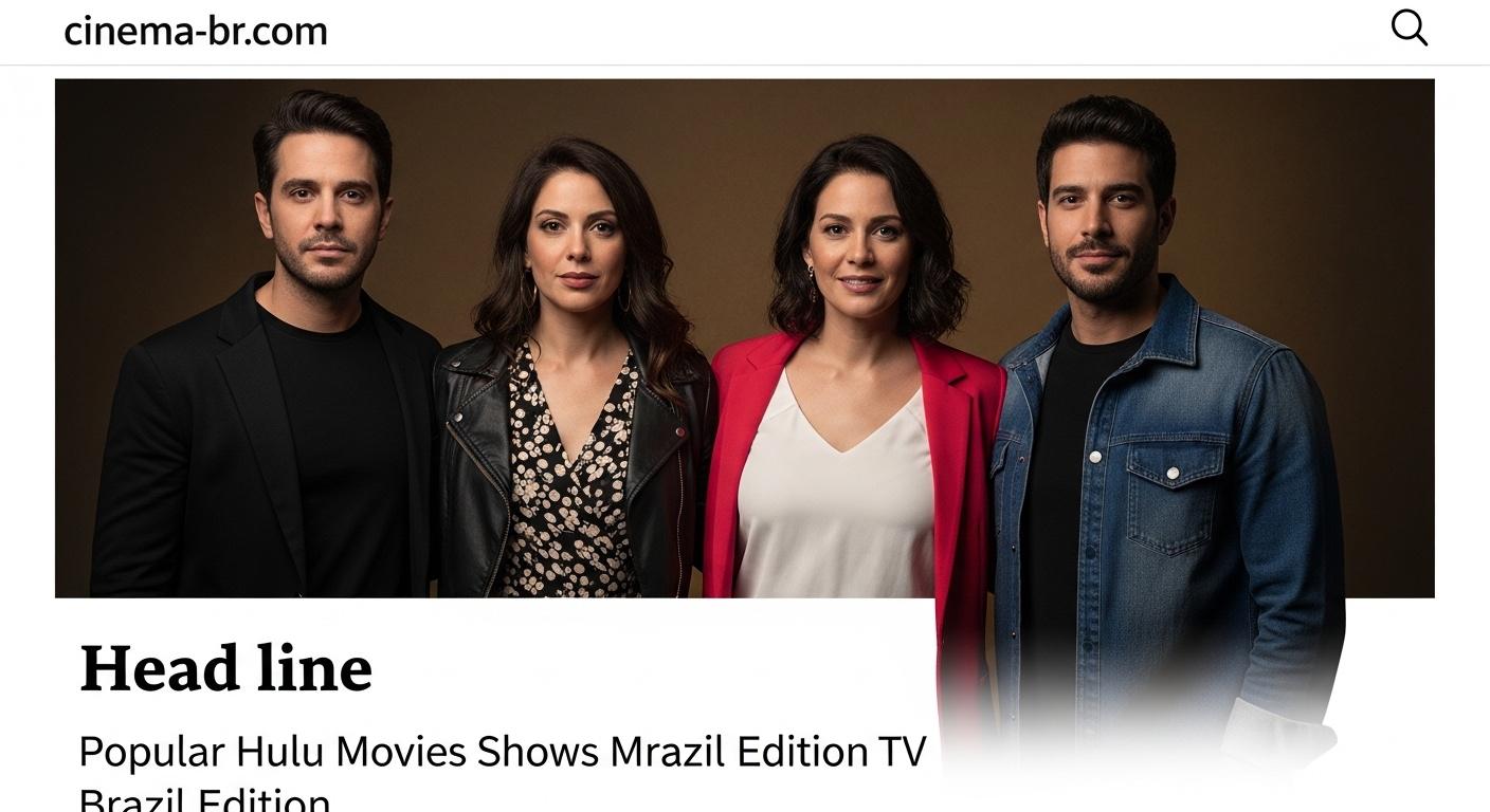 Collage of Hulu titles with Brazil-inspired visual design.