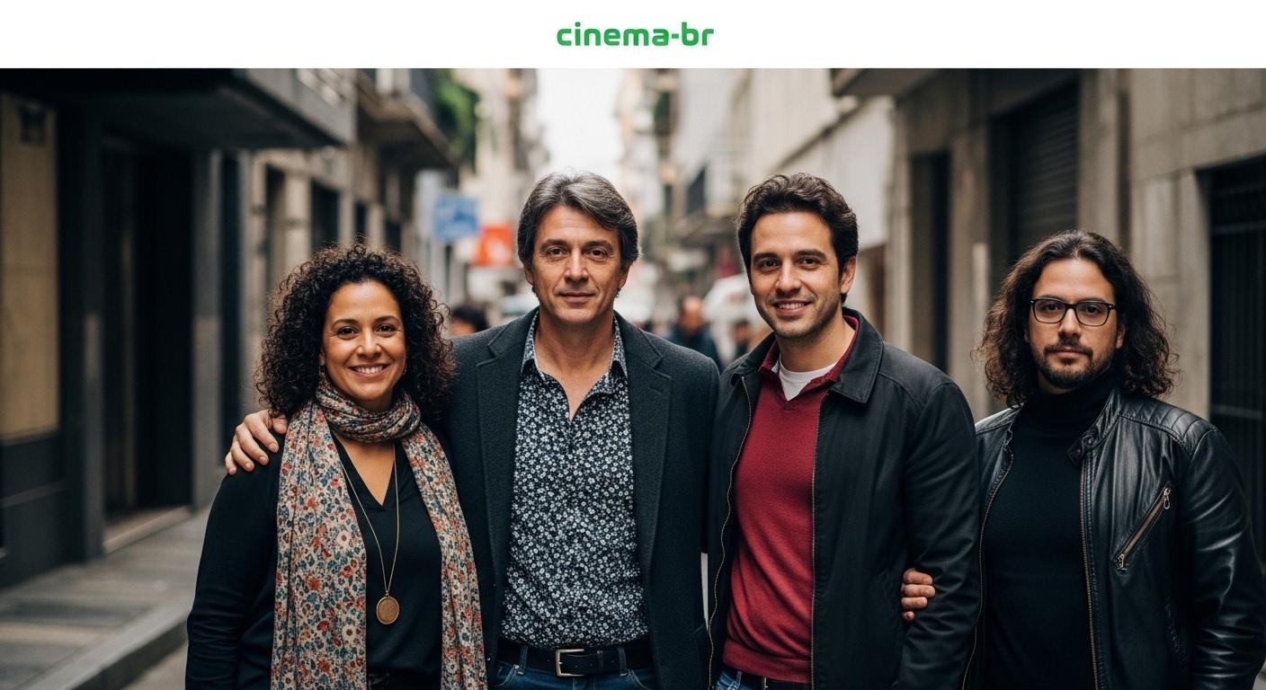 Brazilian viewer exploring Hulu content on a TV screen in a living room.