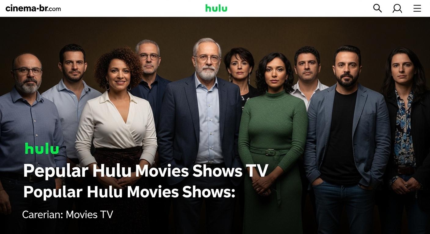 Brazilian living room with a streaming screen featuring Hulu content banners