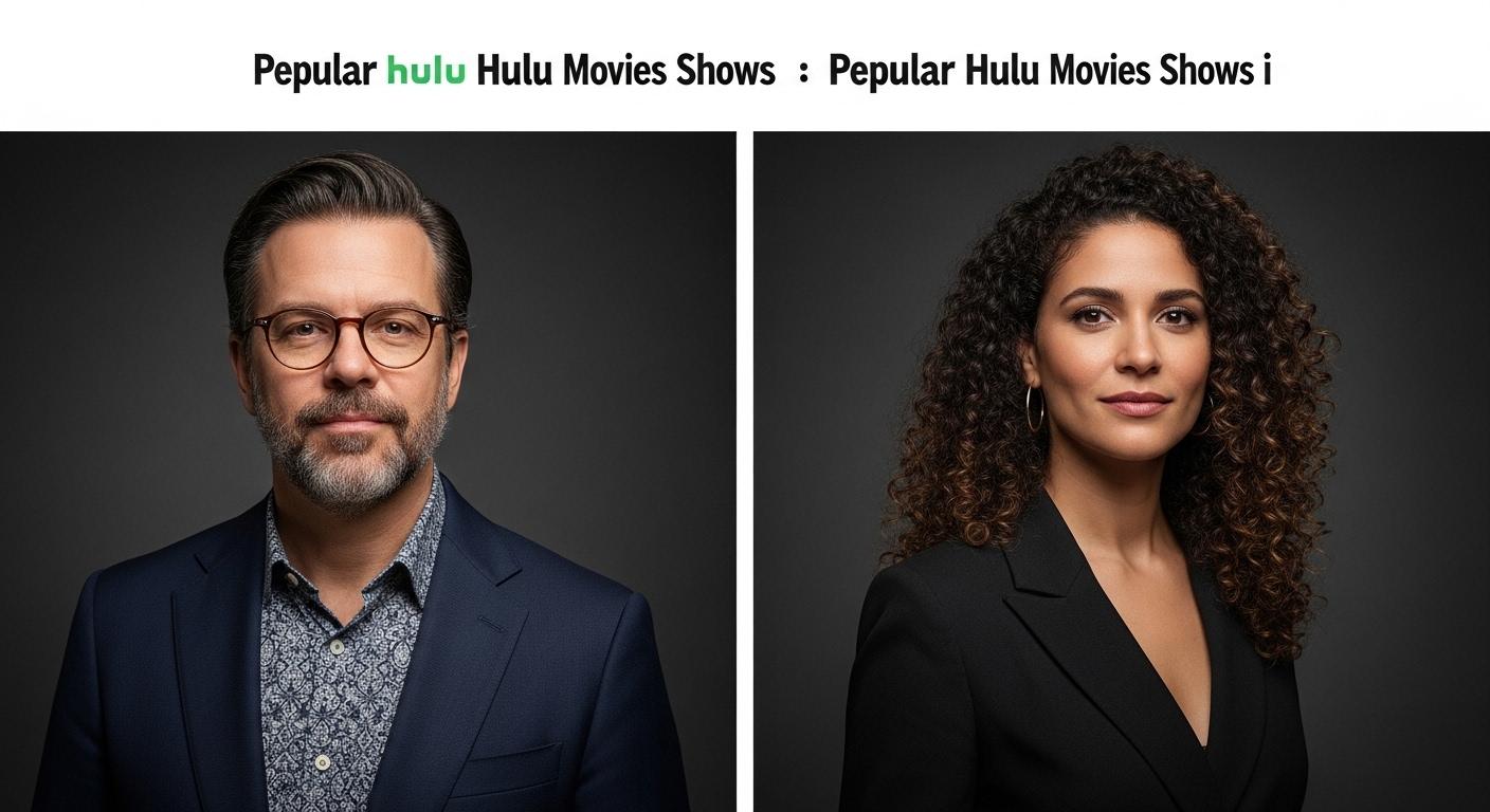 Brazilian viewers considering Hulu titles on a streaming app in a living room.