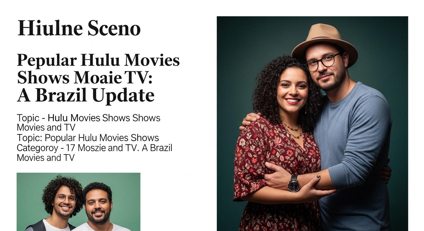 Brazilian viewer considering popular Hulu titles on a television screen