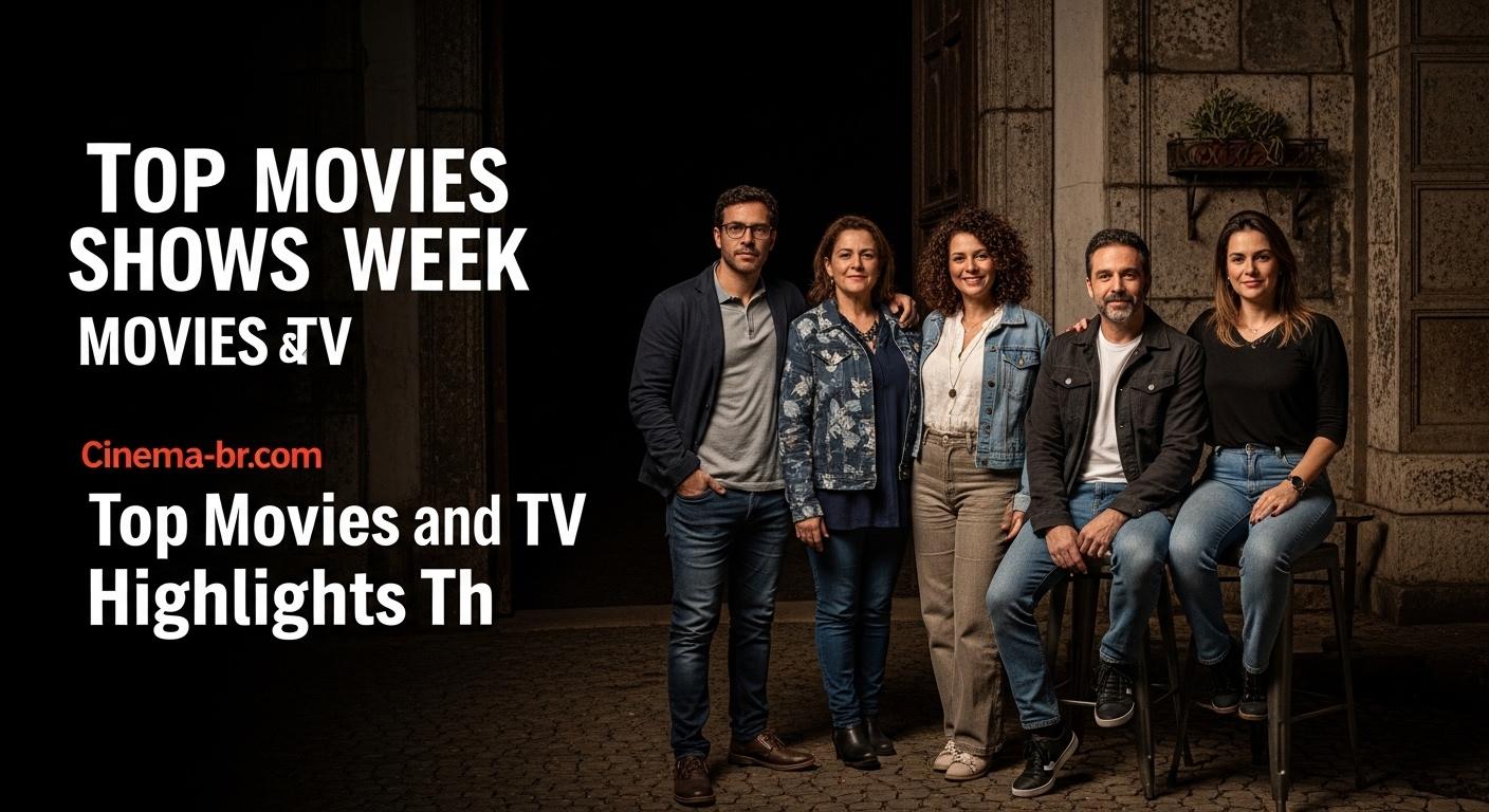 Weekly streaming highlights collage for Brazil audience, showcasing top movies and TV shows of the week