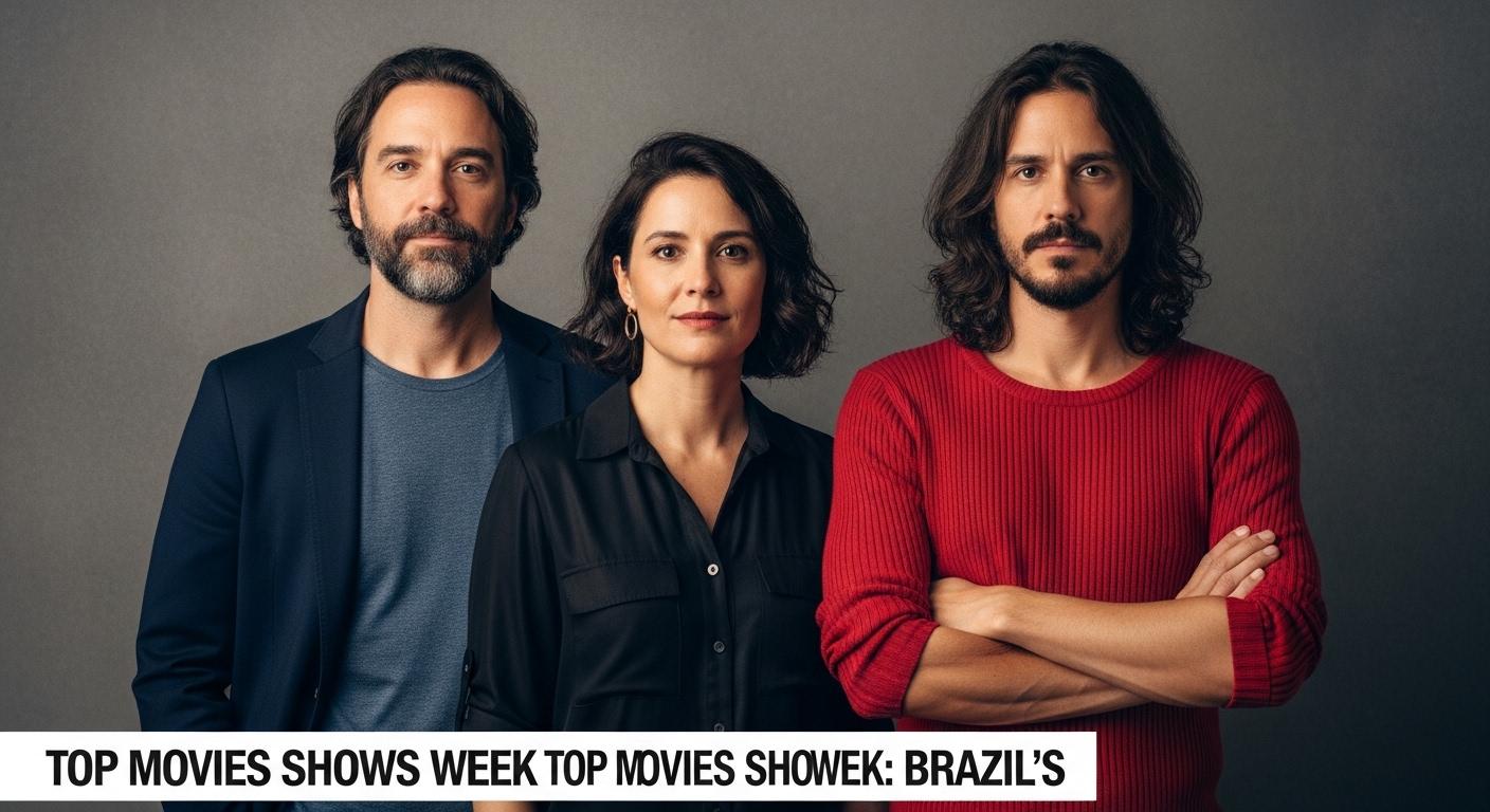 Brazilian living room with streaming service logos and night city skyline