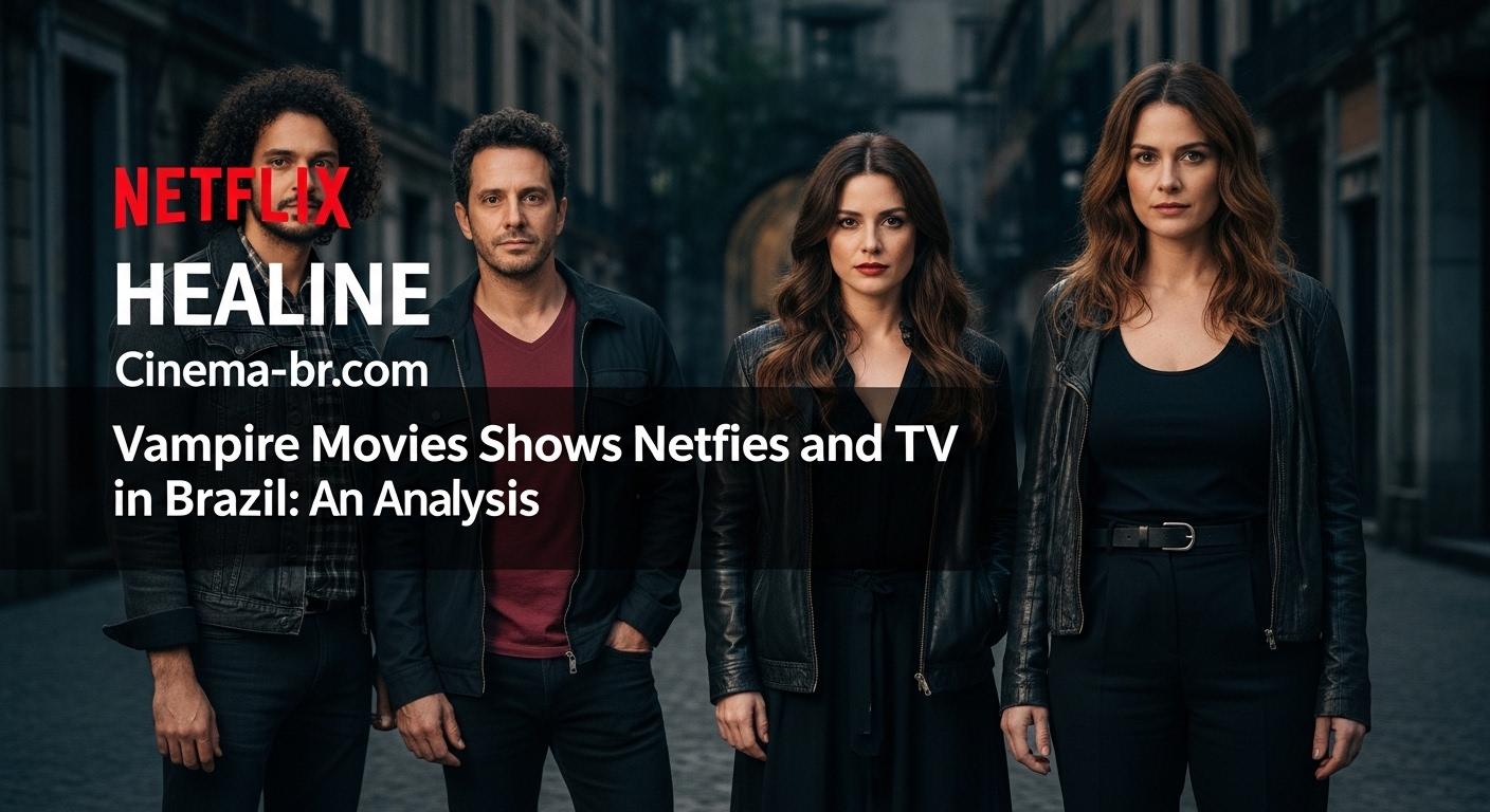 Vampire silhouette over a Brazilian city at night, suggesting Netflix streaming content.