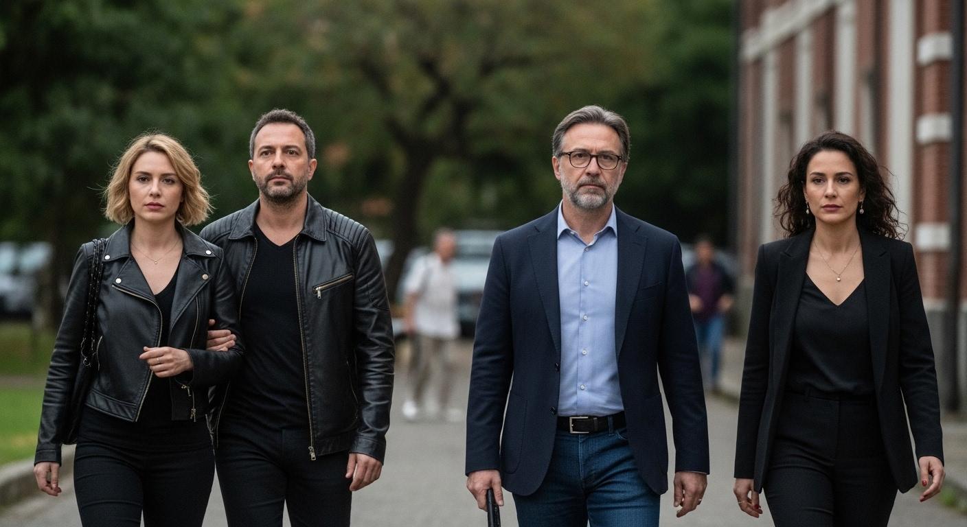 Artistic collage of vampire-themed Netflix titles and Brazilian streaming interface